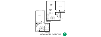 2 bedroom apartment floor plans in East Lansing, MI near Michigan State University | The Oaks