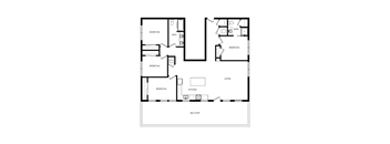 4 bedroom 2 bath floor plan | Apartments in Grand Rapids, MI | Trowbridge Flats Apartments