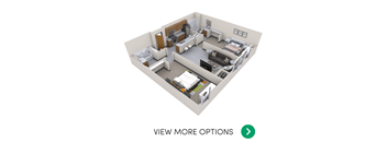 2 bedroom 2 bath floor plan at Trowbridge Lofts Apartments in East Lansing near Michigan State University