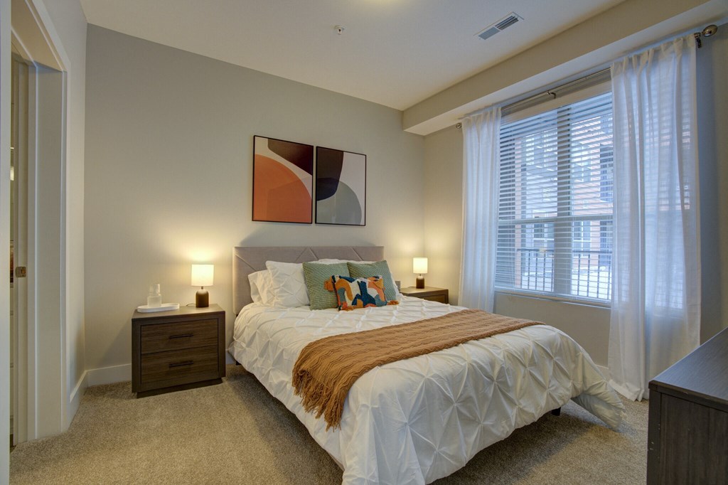 Spacious bedroom at Vista at the Heights Apartments in Lansing, MI