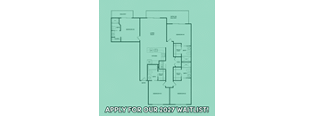 A floor plan of a house with a waitlist for 2027.