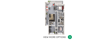 2 bedroom apartment floor plans in East Lansing, MI near Michigan State University | Waterbury Place