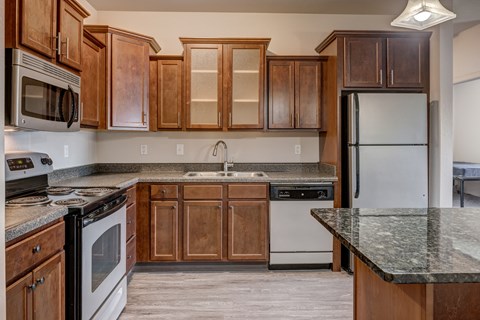 Spacious Kitchen in East Lansing Apartments near Michigan State University | Waterbury Place