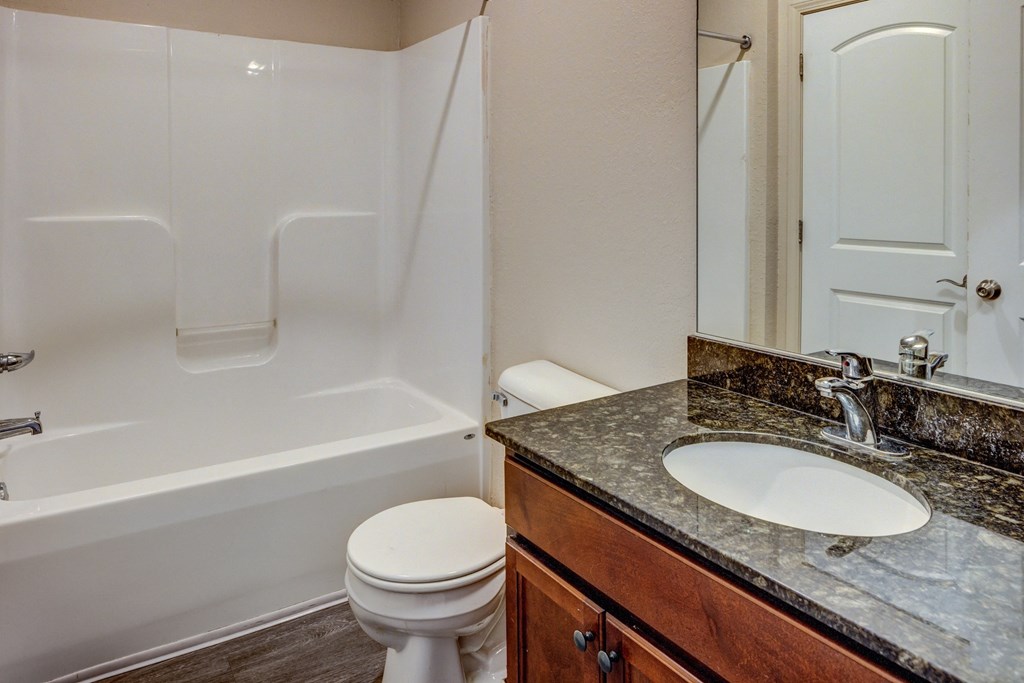 Bathroom at Waterbury Place Apartments in East Lansing near Michigan State University