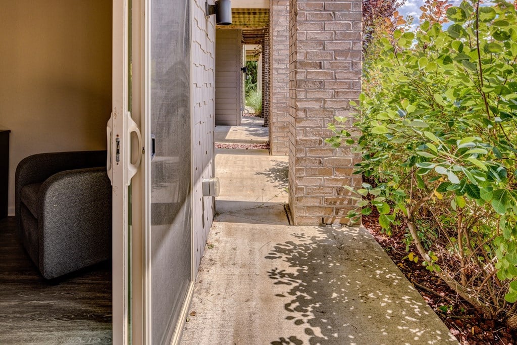Patio at Waterbury Place Apartments in East Lansing near Michigan State University