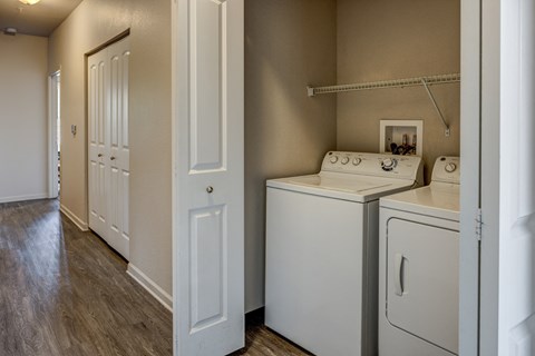 Washer Dryer in apartment at Waterbury Place Apartments in East Lansing near Michigan State University