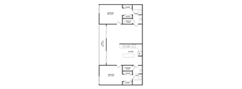 2 bedroom apartment floor plans in East Lansing, MI near Michigan State University | West Village