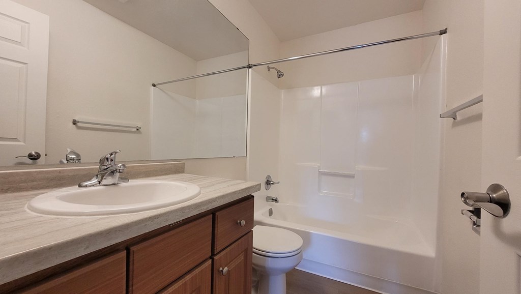 Bathroom at Whispering Pines Apartments in Holland, Michigan