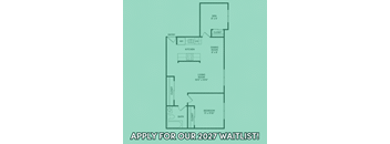 A floor plan of a house with a waitlist for 2027.