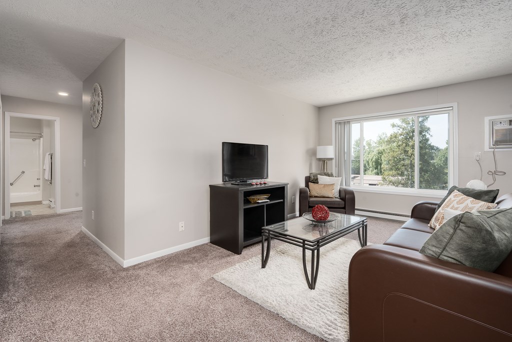 Spacious Living Room in East Lansing Apartments near Michigan State University | Woodbrook Village Apartments