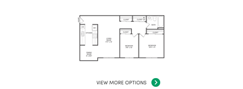 2 bedroom apartments floor plan in East Lansing, MI near Michigan State University | Woodbrook Village Apartments