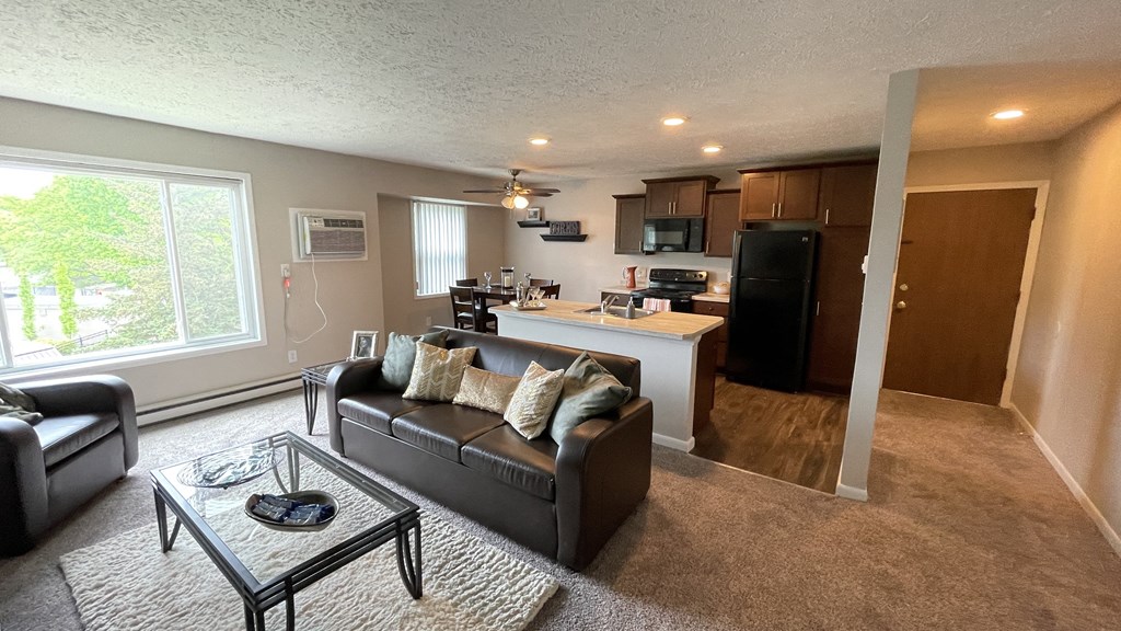 Spacious Living Room in East Lansing Apartments near Michigan State University | Woodbrook Village Apartments