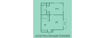 A floor plan of a house with a waitlist for 2027.