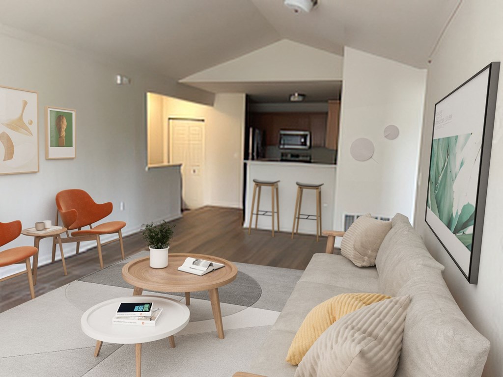 Spacious living room at Aberdeen of Brighton Apartments