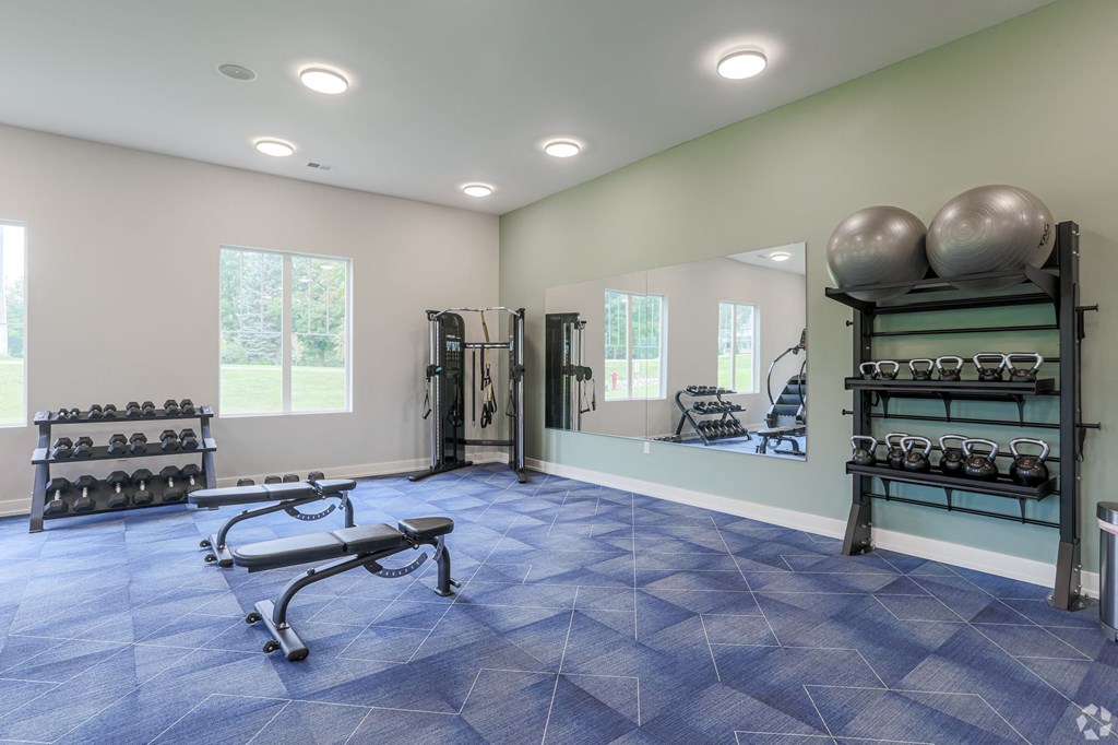 Gym in apartments in Traverse City | Bayview of Traverse City