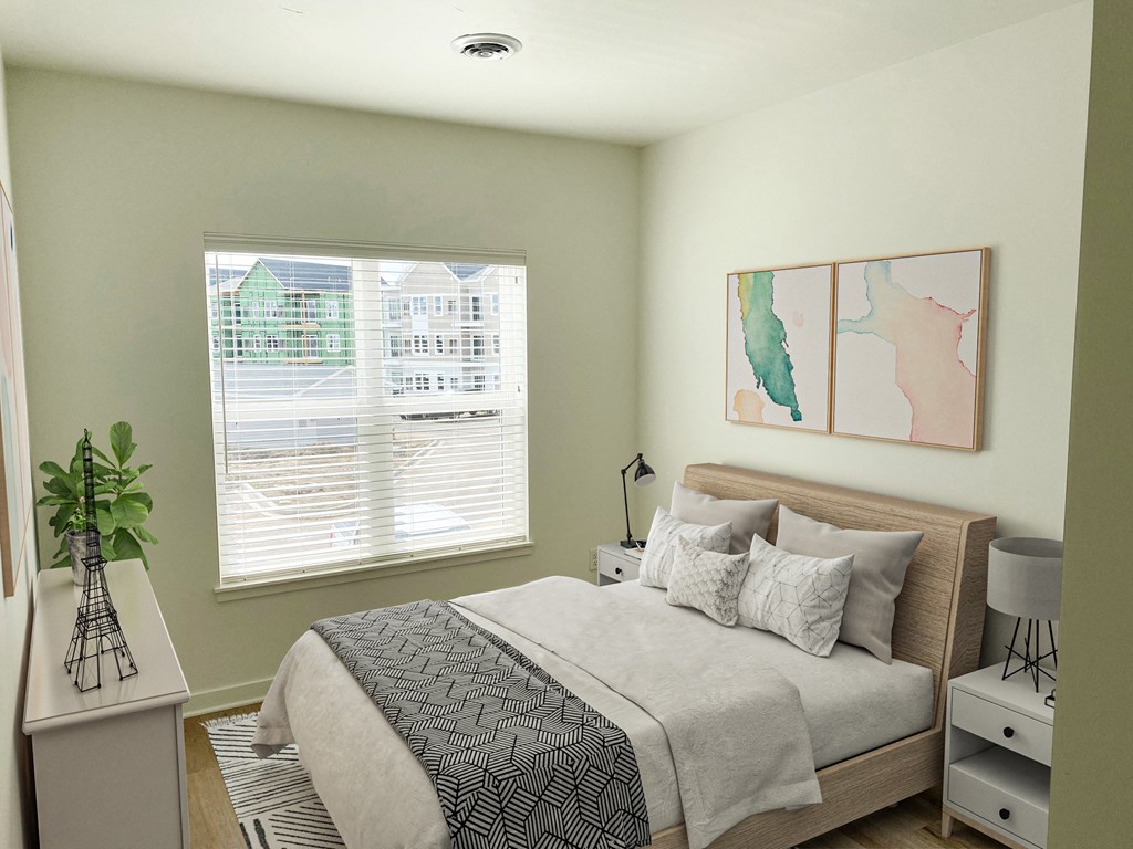 Bedroom at Elmwood Lake Apartments in Hudsonville MI