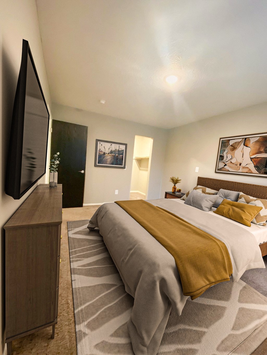 Spacious bedroom at Summerhill Estates Apartments in Lansing, MI