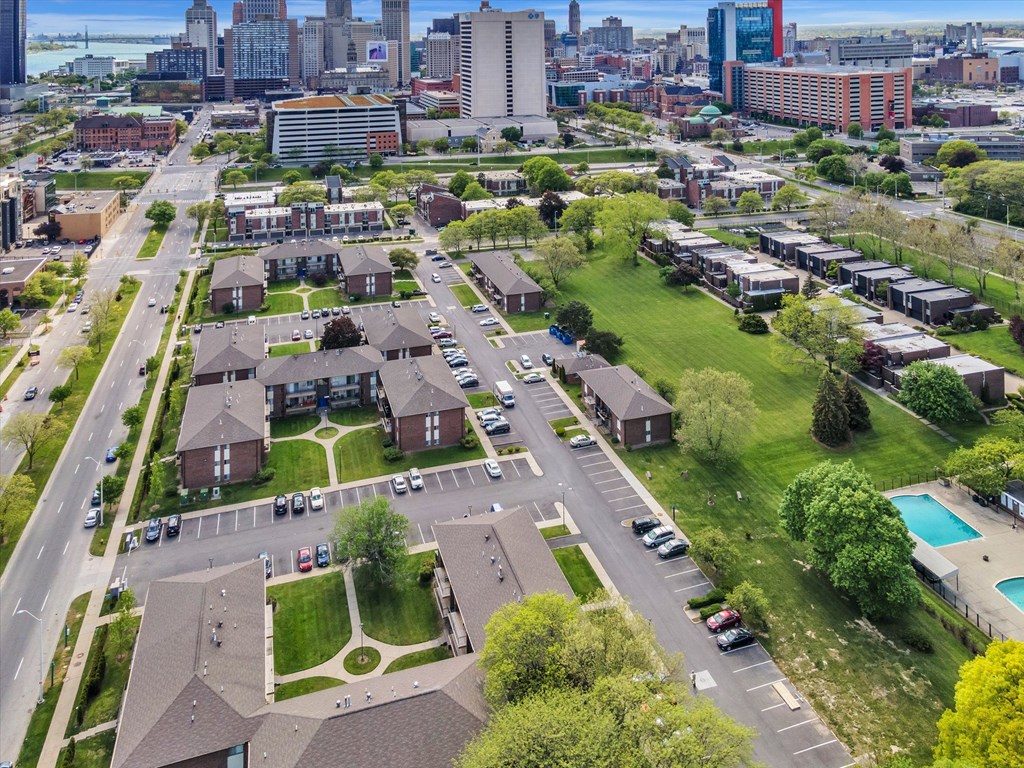 Arial View Of Community Amenities at Lafayette Park Place, Detroit, MI, Michigan, 48207