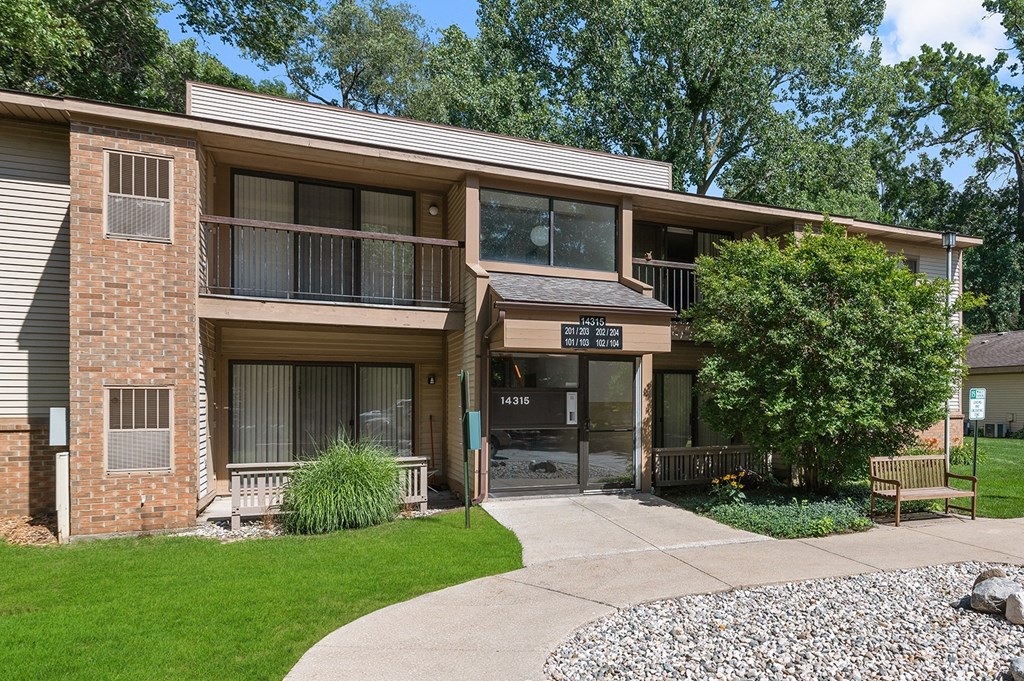 our apartments offer a walkway to the entrance of our building
