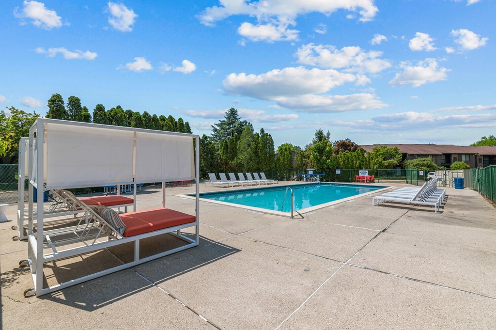 the swimming pool at our naperville valley apartments