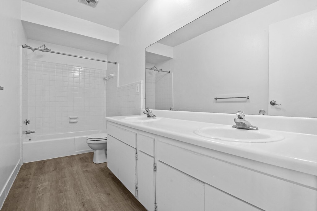 a bathroom with a sink and a toilet and a shower