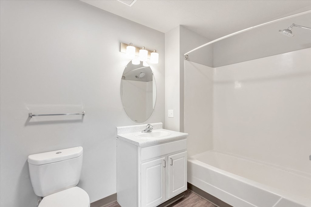Bathroom at Parchment Point Townhomes & Apartments - Parchment, MI Apartments, Michigan