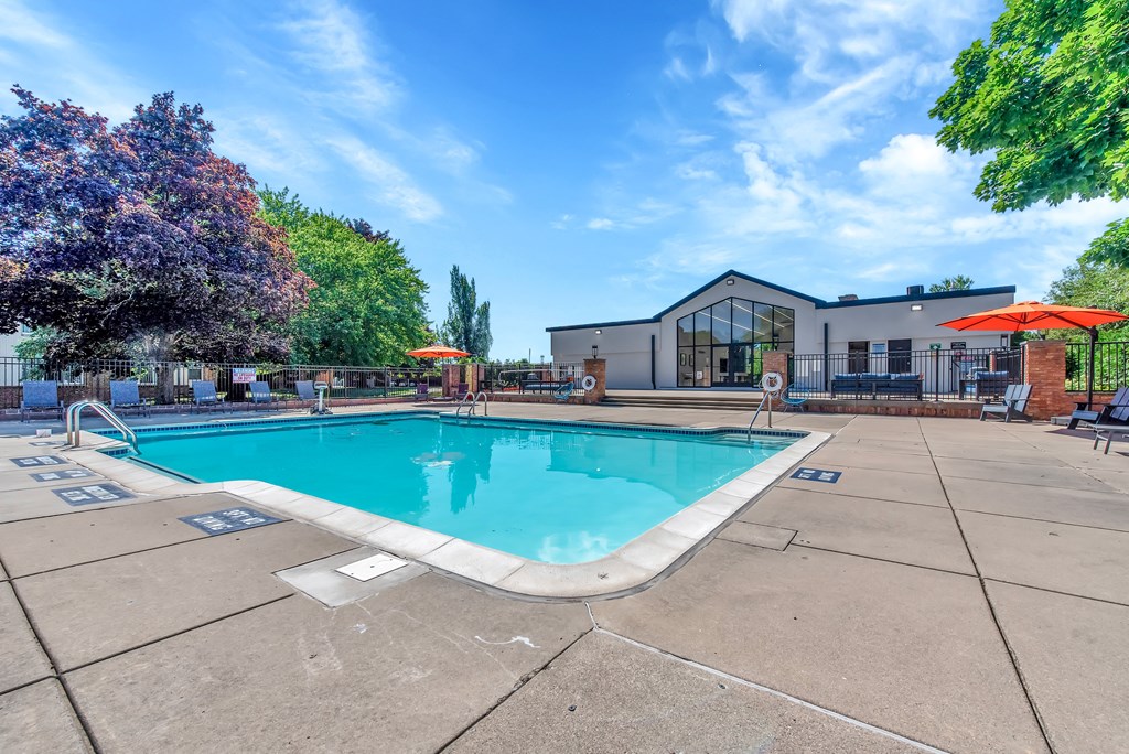 Pool and Sun Deck Pool and Sun Deck at Rochester Club Apartments - Rochester, MI, Rochester Hills, MI