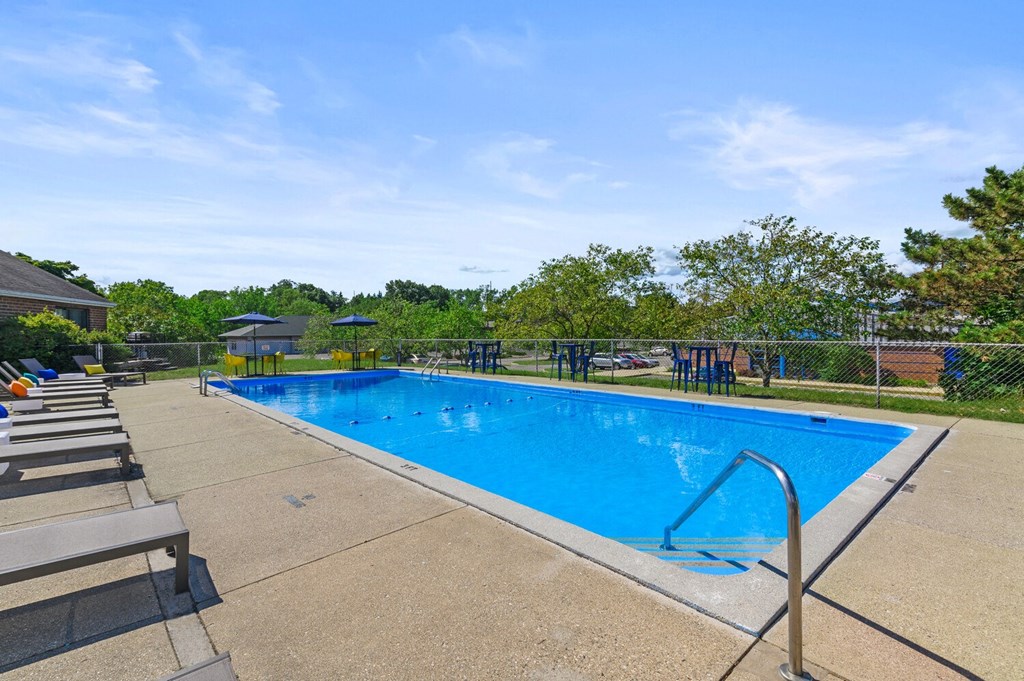 the swimming pool at our apartments