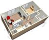 1 Bed | 1 Bath White