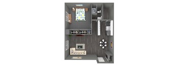 a1 floor plan  1 bedroom with 1 bath  129