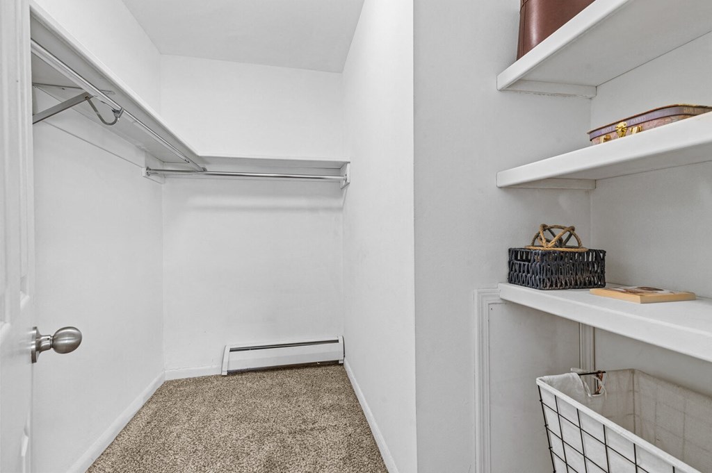 a walk in closet at Apple Ridge Apartments - Livonia, MI, Livonia, 48152