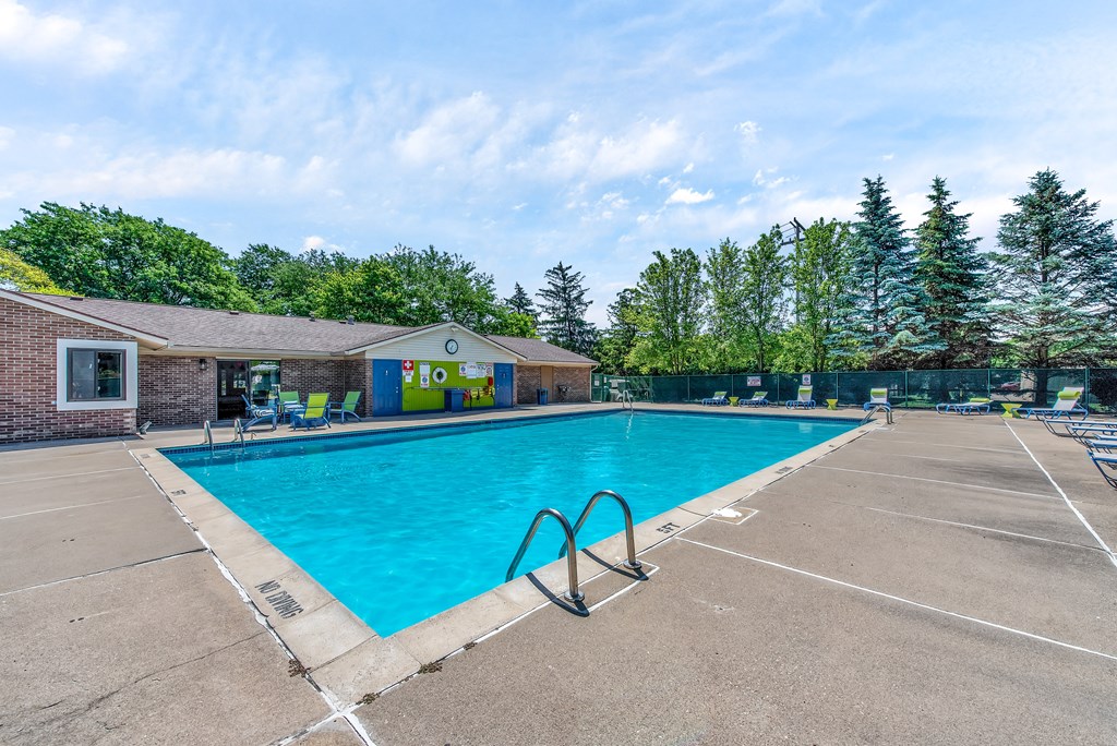 the swimming pool at our apartments