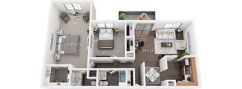 a 1 bedroom floor plan  the crossings