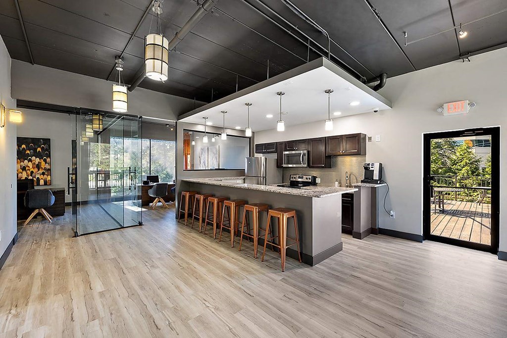 a display of different types of wood flooring in a store at Troy Place Apartments - Troy, MI, Troy