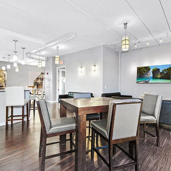 a dining room at Troy Place Apartments - Troy, MI, Michigan
