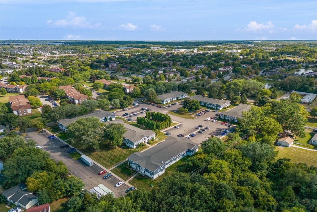 Aerial view at Town & Country Apartments - Wixom, MI, Wixom