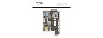 a floor plan of two bedroom condo with two baths