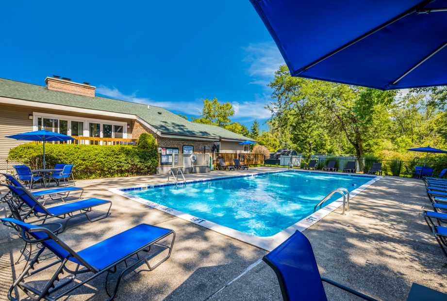 Pool patio at Foote Hills Apartments - Grand Rapids, MI Apartments, Grand Rapids, MI, 49546