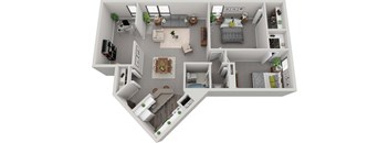 a1 floor plan  the crossings at town square apartments  670
