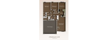 A 2 Bedroom Unit is 1,273 Sq. Ft.