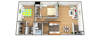 Two Bedroom One and a Half Bath