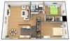 Two Bedroom One Bath
