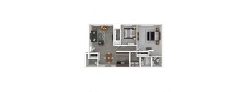 a floor plan of a 1 bedroom apartment