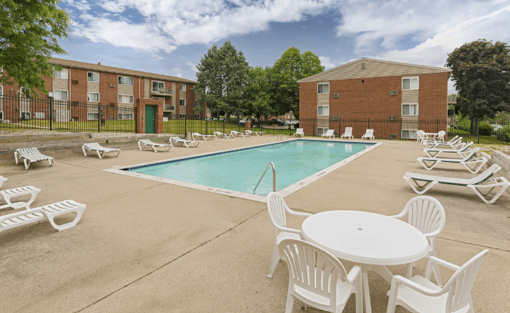our apartments in a city have a swimming pool