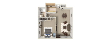 a floor plan of a 1 bedroom apartment at the crossings at white marsh