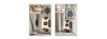 a floor plan of a 2 bedroom apartment