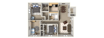 a floor plan of a 1 bedroom apartment at the crossings at white marsh