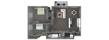 a 2 bedroom floor plan with a bathroom and a balcony