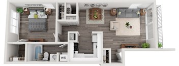 a 2400 sq ft floor plan with a bedroom and a living room