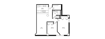 a blueprint of a floor plan of a house  at The Cosmopolitan, St Paul, Minnesota